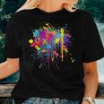 Pretty Dirty Paint Splatter Colours Women T-shirt Gifts for Her