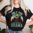 Only You Can Prevent Drama Vintage Llama Graphic Women T-shirt Gifts for Her