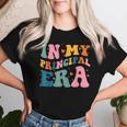 In My Principal Era Groovy School Principal Back To School Women T-shirt Gifts for Her