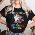 Promoted To Big Sister Est 2024 Unicorn Women T-shirt Gifts for Her