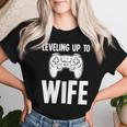 Promoted Bride Leveling Up To Wife GamingWomen T-shirt Gifts for Her