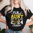 Proud Aunt Of A 2024 Senior Lacrosse Graduate Women T-shirt Gifts for Her