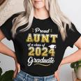 Proud Aunt Of A Class Of 2024 Graduate Senior 24 Graduation Women T-shirt Gifts for Her