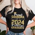 Proud Grandma Of 2024 Graduate College Graduation Women T-shirt Gifts for Her