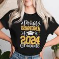 Proud Grandma Of A Class Of 2024 Graduate Matching Family Women T-shirt Gifts for Her