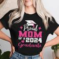 Proud Mom Of 2024 Graduate Senior Mother College Graduation Women T-shirt Gifts for Her