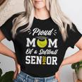 Proud Mom Of A Softball Senior 2024 Class Of 24 Graduation Women T-shirt Gifts for Her
