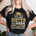 Proud Sister Of 2024 College Graduate Family 24 Graduation Women T-shirt Gifts for Her