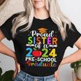 Proud Sister Of 2024 Pre-School Graduate Graduation Pre-K Women T-shirt Gifts for Her