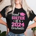 Proud Sister Of A Class Of 2024 Graduate Graduation 2024 Women T-shirt Gifts for Her