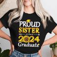 Proud Sister Of A Class Of 2024 Graduate Sunflower Women T-shirt Gifts for Her