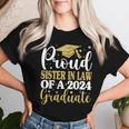 Proud Sister In Law Of A 2024 Graduate Graduation Family Women T-shirt Gifts for Her