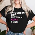 Proudest Bat Mitzvah Aunt Ever Jewish Girl Celebration Women T-shirt Gifts for Her
