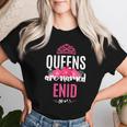 Queens Are Named Enid Pink Flower Custom Name B-Day Women T-shirt Gifts for Her