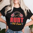 Race Car Birthday Party Matching Family Aunt Pit Crew Women T-shirt Gifts for Her