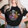 Rainbow Flag Cats Ramen Anime Gay Pride Month Lgbtq Ally Women T-shirt Gifts for Her