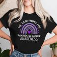 Rainbow We Wear Purple For Pancreatic Cancer Awareness Women T-shirt Gifts for Her