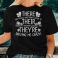 There Their They're Grammar Teacher Quotes Women T-shirt Gifts for Her