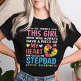 There's This Girl She Calls Me Stepdad Autism Awareness Women T-shirt Gifts for Her
