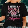 Retired 2024 Retirement For 2023 Floral Women T-shirt Gifts for Her