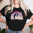 Retro Bi Babe Rainbow Bisexual Pride Flag Lgbt Pride Month Women T-shirt Gifts for Her
