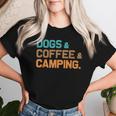 Retro Dogs Coffee Camping Campers Women T-shirt Gifts for Her