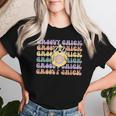 Retro Groovy Chick Easter Cute Chicken With Glasses Women T-shirt Gifts for Her