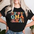 Retro Groovy In My Oma Era Baby Announcement Women T-shirt Gifts for Her