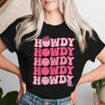 Retro Howdy Western Girl Country Rodeo Pink Cowgirl Groovy Women T-shirt Gifts for Her