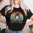 Retro Kiss My Auss Aussie Mom Australian Shepherd Women T-shirt Gifts for Her