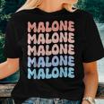 Retro Malone First Name Boy Personalized Groovy 80'S Girl Women T-shirt Gifts for Her