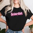 Retro Pink Scientist Science Teacher Back To School Women T-shirt Gifts for Her