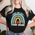 Rock The Test Day 3Rd Grade Teacher Third Grade Testing Day Women T-shirt Gifts for Her