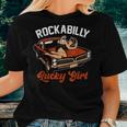 Rockabilly Lucky Girl Classic Old Car Retro Pin Up Girl Women T-shirt Gifts for Her