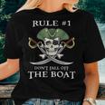 Rule 1 Don't Fall Off The Boat Cruise Pirate Party Women T-shirt Gifts for Her