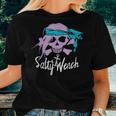 Salty WenchGirl Pirate Skull Crossbones Anchor Women T-shirt Gifts for Her