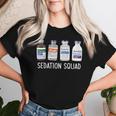 Sedation Squad Pharmacology Crna Icu Nurse Appreciation Women T-shirt Gifts for Her