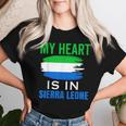 Sierra Leone Flag For Sierra Leonean Salone Roots Women T-shirt Gifts for Her
