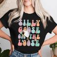 Silly Goose On The Loose Groovy Silliest Goose Lover Women T-shirt Gifts for Her