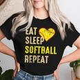 Softball Eat Sleep Softball Repeat Girls Softball Women T-shirt Gifts for Her