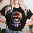 Solar Eclipse 2024 Panda Wearing Solar Eclipse Glasses Women T-shirt Gifts for Her