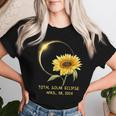 Solar Eclipse Sunflower April 8 2024 Women T-shirt Gifts for Her