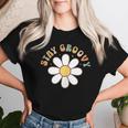 Stay Groovy Retro Hippie 60S 70S 80S Costume Theme Party Women T-shirt Gifts for Her