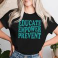 Stop The Violence Sexual Assault Awareness Groovy Educate Women T-shirt Gifts for Her