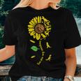 You Are My Sunshine Dinosaur Rex Sunflower Dino Hippie Women T-shirt Gifts for Her