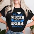 Super Proud Sister Of 2024 Graduate Awesome Family College Women T-shirt Gifts for Her