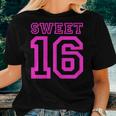 Sweet Sixn 16Th Birthday Hot Pink Birthday Party Girl Women T-shirt Gifts for Her