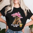 Talk Derby To Me Horse Racing Derby Day 150Th Women T-shirt Gifts for Her