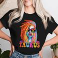 Taurus Queen African American Loc'd Zodiac Sign Women T-shirt Gifts for Her