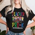 Teacher Of Pre K Superheroes Teacher New School Year Women T-shirt Gifts for Her
